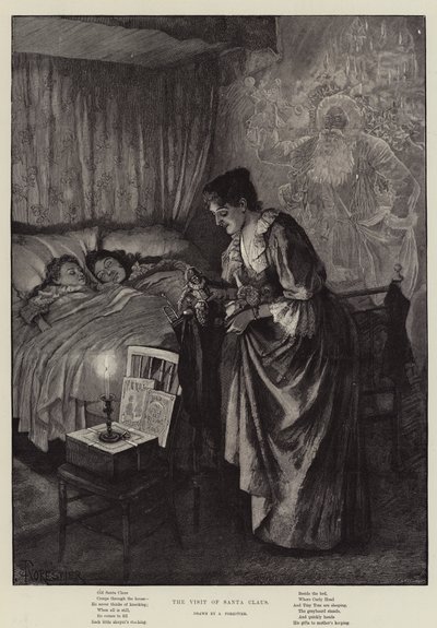 La visite du Père Noël - Amedee Forestier